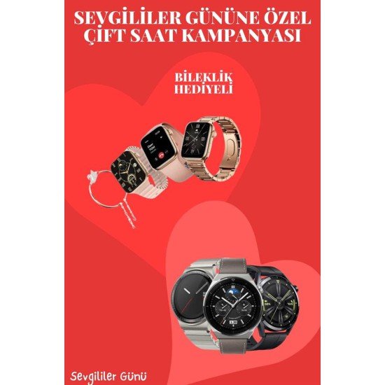 Sevgiliye Özel Yeni Nesil Akıllı Saat Çiftlere Özel Kampanya Çift Saatleri Sevgiliye Özel Yeni Nesil Akıllı Saat Çiftlere Özel Kampanya Çift Saatleri
