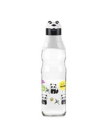 Sevimli Panda Tasarımlı Cam Suluk  Sızdırmaz 1000 ML