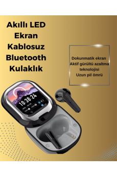 Şık, Akıllı ve Güçlü: LED Ekranlı Kablosuz Kulaklık Seti Şık, Akıllı ve Güçlü: LED Ekranlı Kablosuz Kulaklık Seti