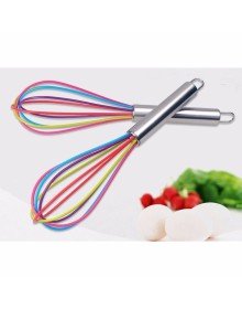 Silikon Çırpıcı Metal Saplı Renkli Çırpma Teli