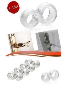 Silikon Kapı & Pencere Vurma Önleyici Stoper Kapı Tamponu 4 Adet