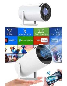 Sinema Projektörü Android HDMI USB WİFİ Ses Çıkışlı Ayaklı Projeksiyon Taşınabilir