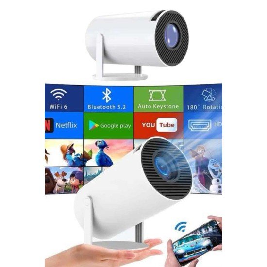 Sinema Projektörü Android HDMI USB WİFİ Ses Çıkışlı Ayaklı Projeksiyon Taşınabilir Sinema Projektörü Android HDMI USB WİFİ Ses Çıkışlı Ayaklı Projeksiyon Taşınabilir