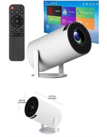Sinema Projektörü Android HDMI USB WİFİ Ses Çıkışlı Ayaklı Projeksiyon Taşınabilir