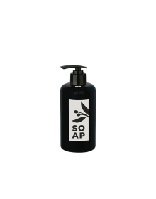 Sıvı Sabunluk Yuvarlak Plastik Pompalı 500 ML - Siyah