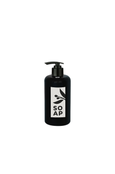 Sıvı Sabunluk Yuvarlak Plastik Pompalı 500 ML - Siyah