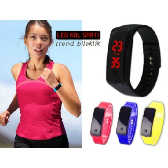 Siyah Ekranlı Led Kol Saati (Sarı) Siyah Ekranlı Led Kol Saati (Sarı)