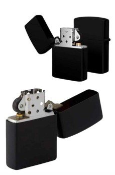 Siyah Kutulu Metal Çakmak Benzinli Hediyelik Eşya