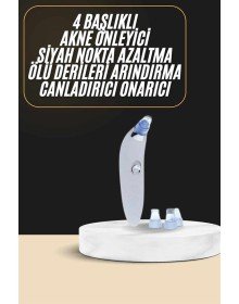 Siyah Nokta Temizleme Cihazı 4 Başlıklı Vakumlu Pilli Ölü Deri Arındırma