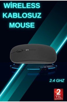 Siyah Wireless Kablosuz Sessiz Mouse Bluetooth Bağlantılı Siyah Wireless Kablosuz Sessiz Mouse Bluetooth Bağlantılı