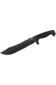 Sog F03T Kamp Tırtıklı Testereli Outdoor Pala / Bıçak 39 cm - Kauçuk Saplı