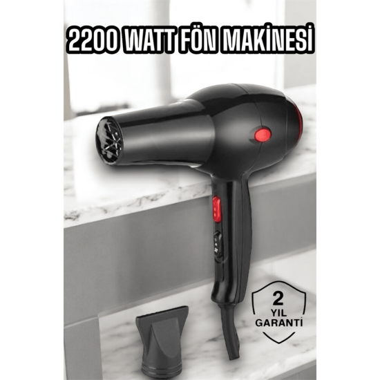 Soğuk ve Sıcak Üfleme Özellikli AC Motorlu Saç Kurutma Makinesi