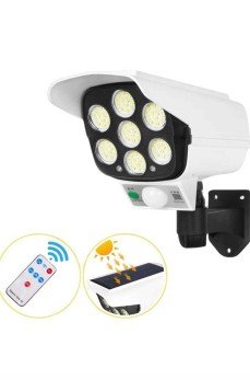 Solar Bahçe Aydınlatması Hareket Sensörlü Uzaktan Kumandalı Kamera Görünümlü