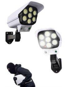 Solar Bahçe Aydınlatması Hareket Sensörlü Uzaktan Kumandalı Kamera Görünümlü