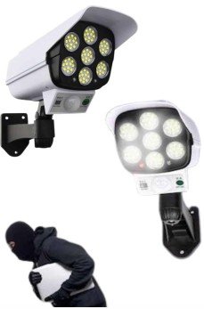 Solar Bahçe Aydınlatması Hareket Sensörlü Uzaktan Kumandalı Kamera Görünümlü