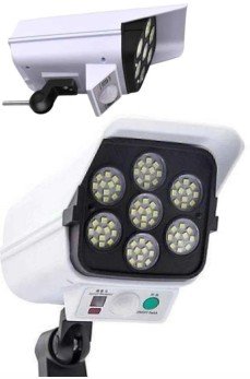 Solar Lamba Kamera Görünümlü Duvar Lambası Dönebilen Bahçe Aydınlatması