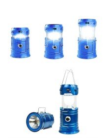 Solar Şarjlı Kamp Lambası Güneş Enerjili Kızaklı Kamp Feneri Çadır Feneri Led Işıldak