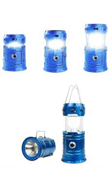 Solar Şarjlı Kamp Lambası Güneş Enerjili Kızaklı Kamp Feneri Çadır Feneri Led Işıldak