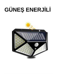 Solar Sensörlü Duvar Lambası Bahçe Lambaso Parlak Beyaz Işık Suya Dayanıklı