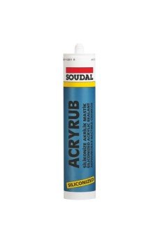 Soudal Acryrub Silikonize Mastik 310 ml Siyah