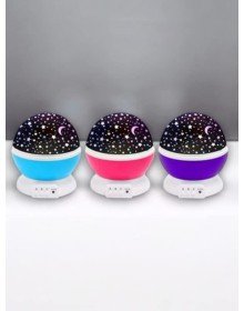 Dönen Renkli Gökyüzü Projektörlü Gece Lambası