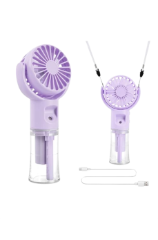 Su Sisi Püskürtmeli Taşınabilir El Fanı – Çocuk ve Öğrencilere Uygun, Kamp ve Seyahat İçin