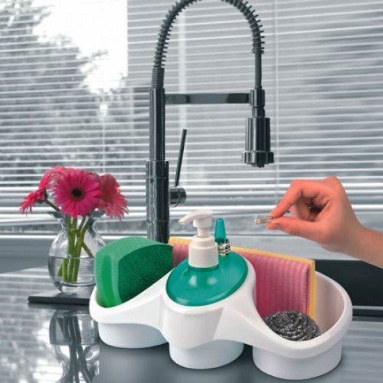 Sünger Hazneli Sıvı Sabunluk - deterjanlık Sünger Hazneli Sıvı Sabunluk - deterjanlık