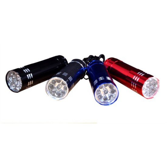 3 Adet 9 Ledli Metal Mini El Fener 3 Adet 9 Ledli Metal Mini El Fener