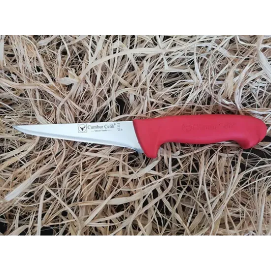 Sürmene Cumhur Çelik 61111 Kasap Sıyırma Bıçağı, 12,5 cm, Kaymaz Sap