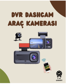 Sürüş ve Park Halinde Kesintisiz Güvenlik İçin 3 Kameralı Profesyonel Dashcam