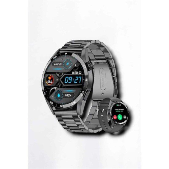 Suya Dayanıklı Dokunmatik Akıllı Saat Bluetooth 5.0, Sesli Asistan ve Sağlık Takibi