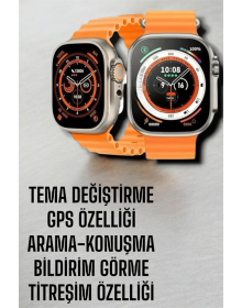 Suya ve Toza Dayanıklı 45 MM Akıllı Saat Bildirim ve Cevapsız Çağrı Görüntüleme