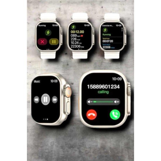 Suya ve Toza Dayanıklı 45 MM Akıllı Saat Bildirim ve Cevapsız Çağrı Görüntüleme