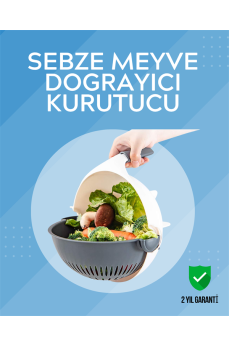 Süzgeçli Hazneye Sahip Çok Amaçlı Rende ve Dilimleyici