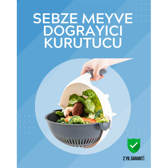 Süzgeçli Hazneye Sahip Çok Amaçlı Rende ve Dilimleyici