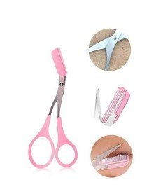 Taraklı Kaş Bıyık Makası Ve Kaş Ustura Seti Kaş Bıyık Tüy Alma Epilasyon Aleti 2'li Set