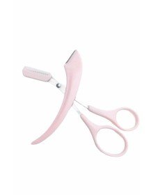 Taraklı Kaş Makası ve Ustura Seti Kaş Düzeltme Makası Kaş Bıyık Alma Aleti