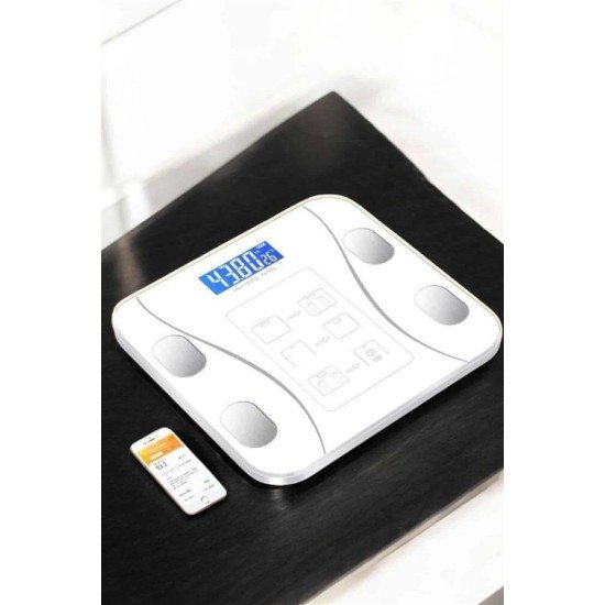 Tartı Baskül Dijital Elektronik Tartı Vücut Analiz Wifi Akıllı Yağ Ölçer