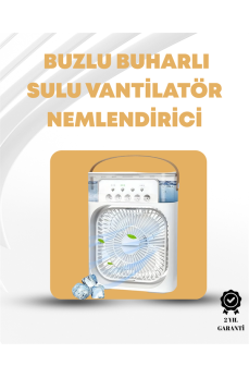 Taşınabilir 3'ü 1 Arada Mini Fan | Nemlendirici + Soğutucu + Gece Lambası