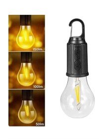 Taşınabilir Askılı Ampul Kamp Lambası Askılı Type-C Şarjlı Bahçe Lambası