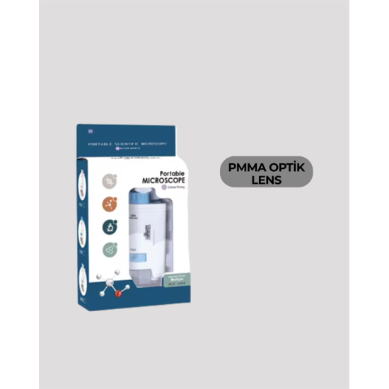 Taşınabilir LED Işıklı Cep Mikroskop – 80X–200X Büyütme Taşınabilir LED Işıklı Cep Mikroskop – 80X–200X Büyütme