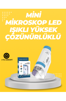 Taşınabilir LED Işıklı Cep Mikroskop – 80X–200X Büyütme
