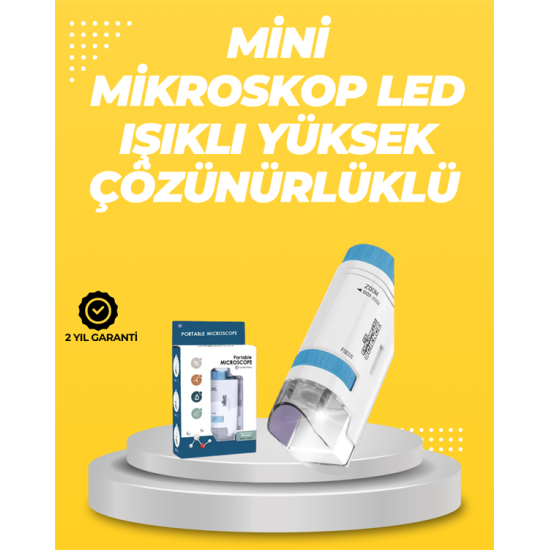 Taşınabilir LED Işıklı Cep Mikroskop – 80X–200X Büyütme Taşınabilir LED Işıklı Cep Mikroskop – 80X–200X Büyütme