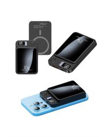 Taşınabilir Şarj Magsafe Powerbank 10.000 mAh Hızlı Şarj Led Göstergeli Kablosuz