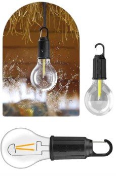 Taşınabilir Şarjlı Led Ampul Askılı Lamba Kamp Bahçe Lambası