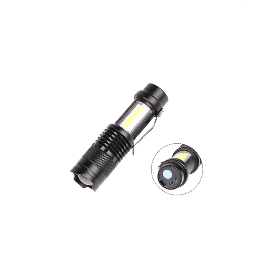 Taşınabilir Şarjlı LED Fener - 4 Modlu, 2000LM, Ayarlanabilir Odak Taşınabilir Şarjlı LED Fener - 4 Modlu, 2000LM, Ayarlanabilir Odak