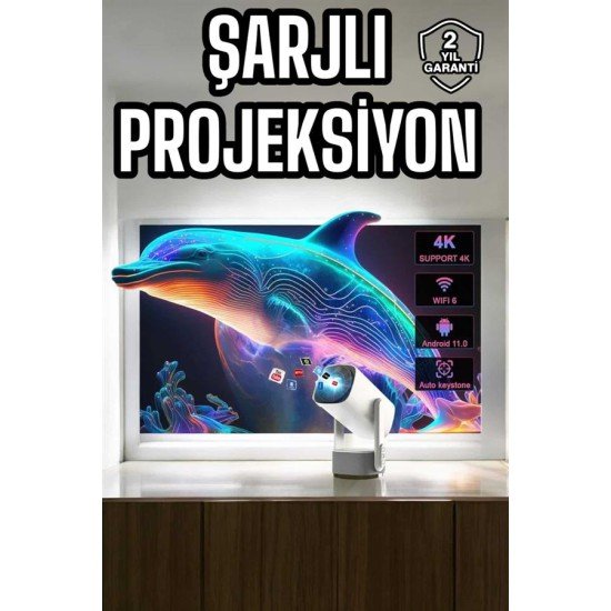Taşınabilir Sinema Oyun Projektörü Akıllı Projeksiyon Android 11 Taşınabilir Sinema Oyun Projektörü Akıllı Projeksiyon Android 11