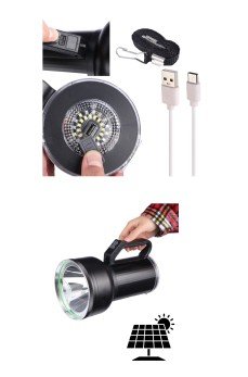 Taşınabilir Solar Şarjlı LED Fener Powerbank Özellikli Kamp ve Acil Durum İçin Süper Parlak Işık