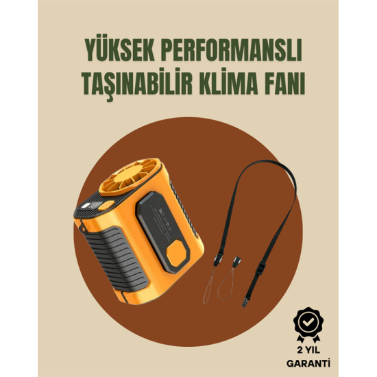 Taşınabilir USB Şarjlı Turbo Fan – 3 Modlu Soğutma, Hafif & Kompakt