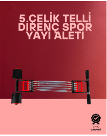 Ayarlanabilir Elastik Yaylı Ergonomik Tasarımlı Kas Güçlendirme Seti
